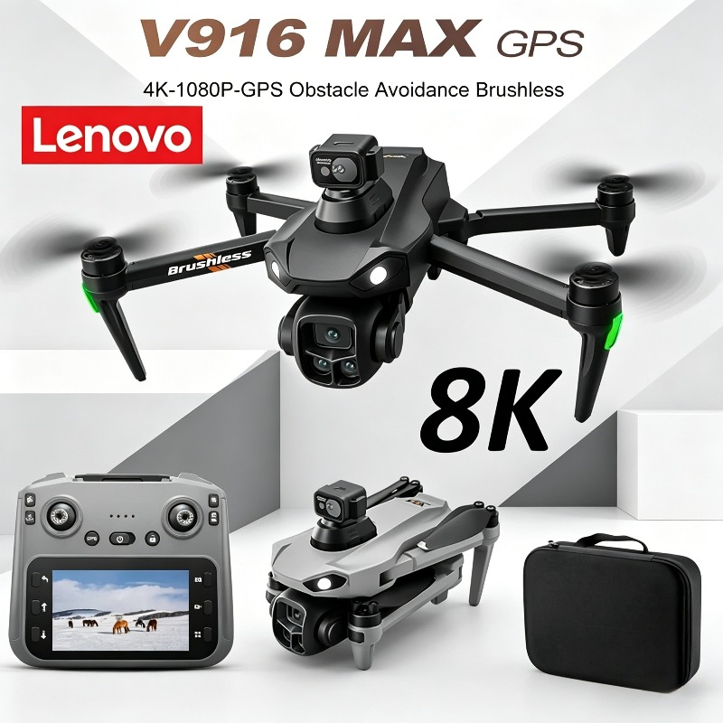 Lenovo V916MAX Professional 8K - Fpv Brushless Rc Drone 4K recension och pris