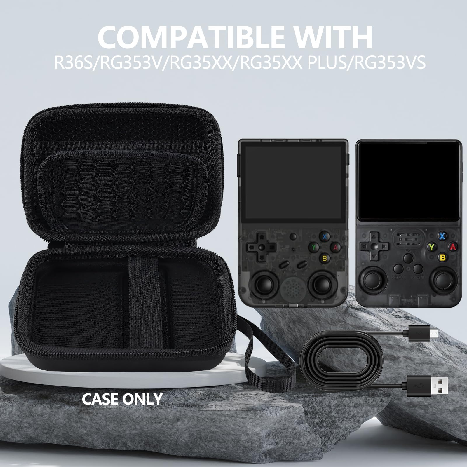 Portable Storage Case Bag for  - Retro Handheld Game Console R36S recension och pris