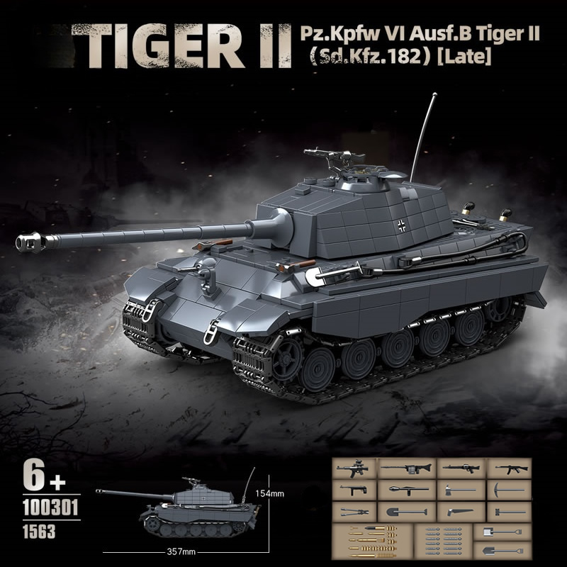 WW2 Military The King Tiger He - Lego Compatible Military Tank recension och pris