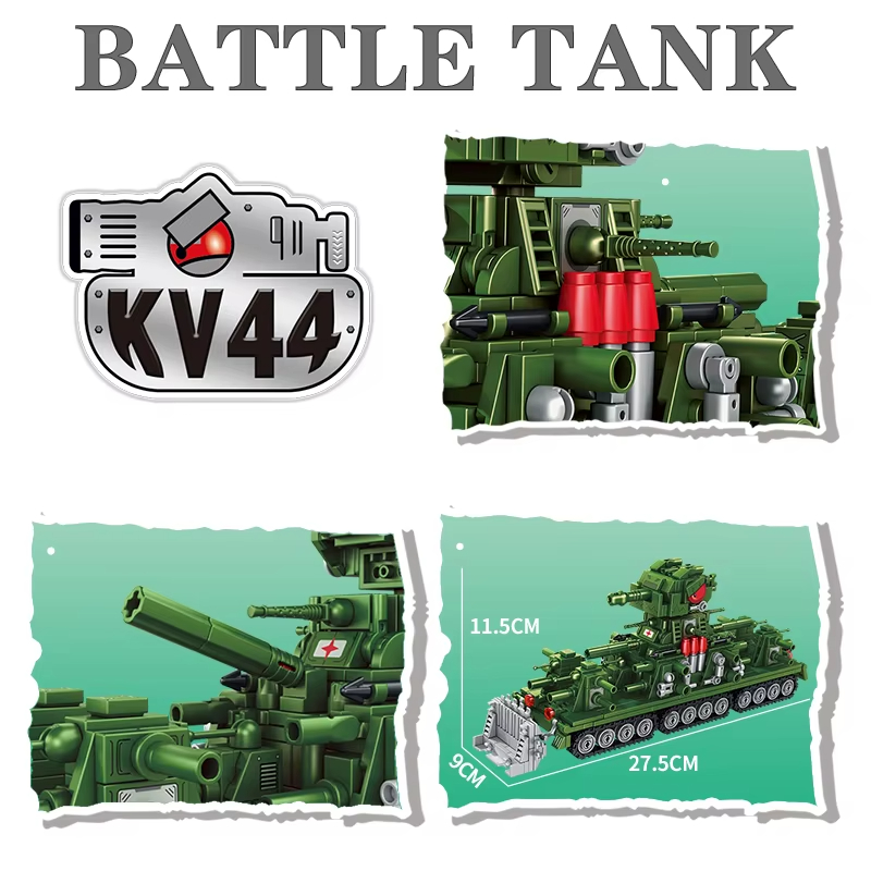 Tank World Cartoon Model Muild - Lego Compatible Military Tank recension och pris