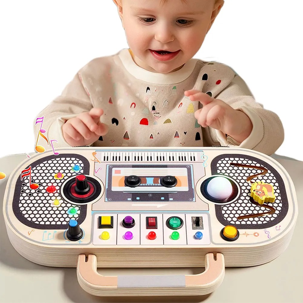 Montessori Toddler Toys Baby W - Montessori Wooden Busy Board Toddler recension och pris