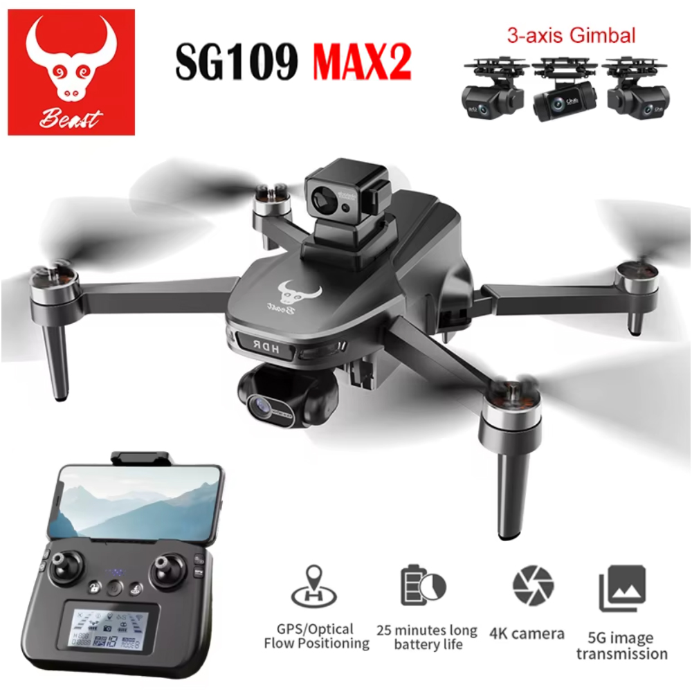 SG109 MAX2 Professional FPV 8K - Fpv Brushless Rc Drone 4K recension och pris