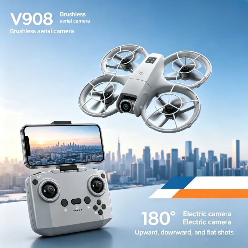 Original V908 Foldable GPS Dro - Fpv Brushless Rc Drone 4K recension och pris
