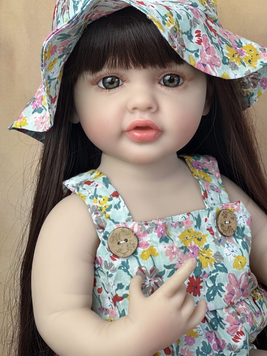 22Inch Cuddly Full Body Silico - Reborn Baby Doll Silicone Realistic recension och pris